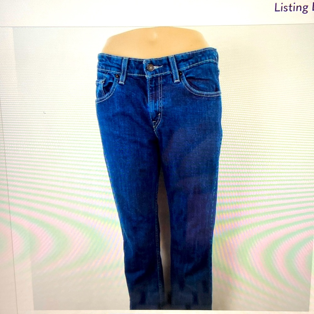 Levi's 518 Superlow Bootcut (29 X 31) Women's Denim Jeans Dark Wash Zip Fly